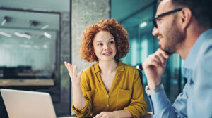 Photo of woman taking influence skills training for leaders