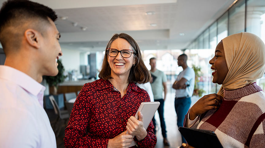 People talking about organizational leadership consulting services from the Center for Creative Leadership (CCL)