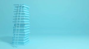 image of book and ladders representing concept of how to scale leadership development curriculum for executive development programs