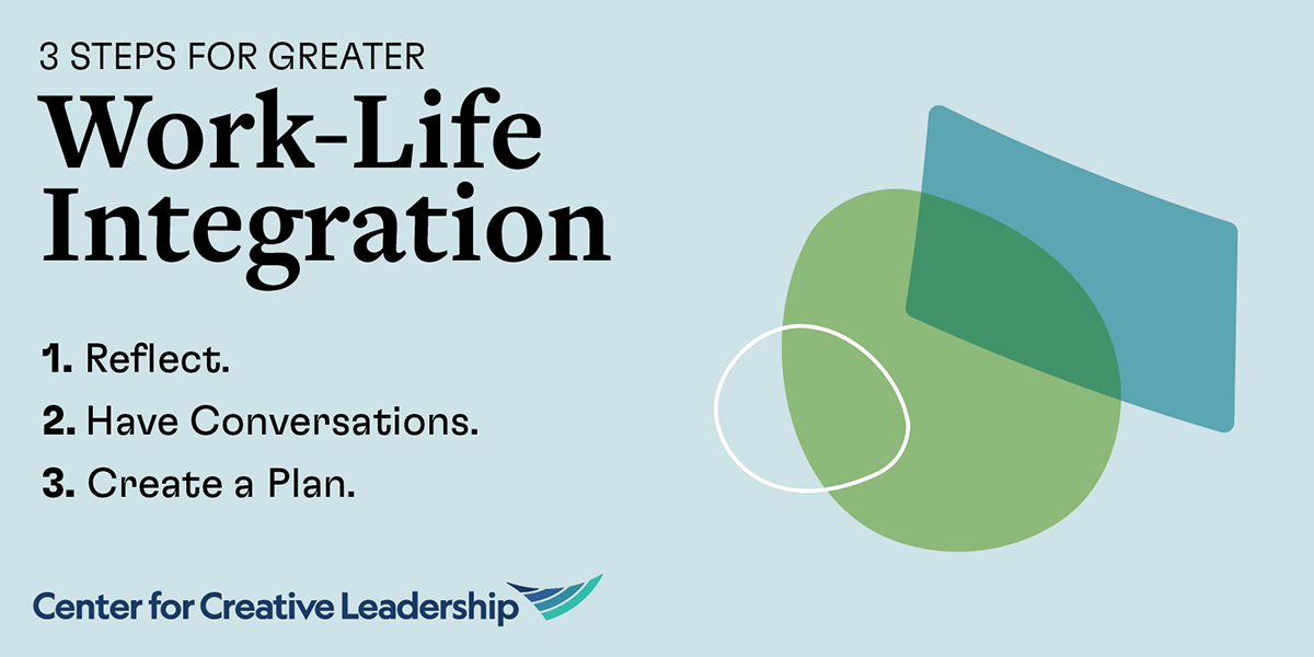 3 Steps for Greater Work-Life Integration Infographic