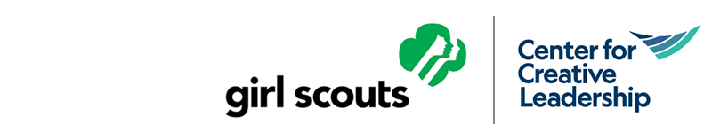 Girl Scouts of the USA and the Center for Creative Leadership logos
