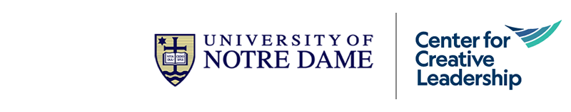 The University of Notre Dame and Center for Creative Leadership logos