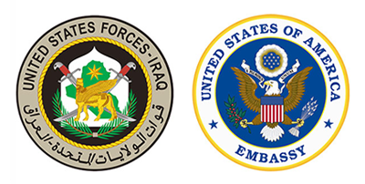 US Forces - Iraq and US Embassy logos